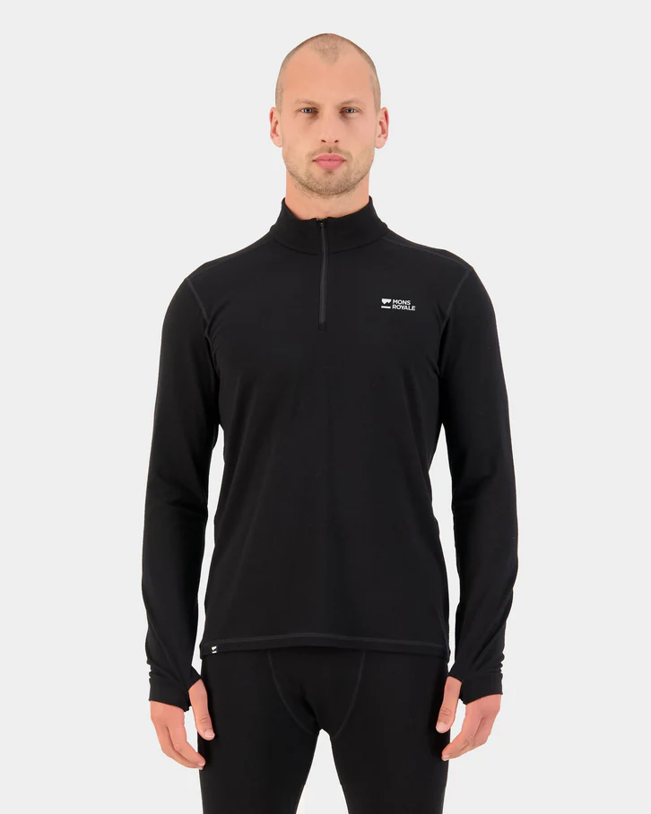 Mons Royale Men's Cascade Merino Base Layer 1/4 Zip Long Sleeve - Winter 2025/2026 - Image 3